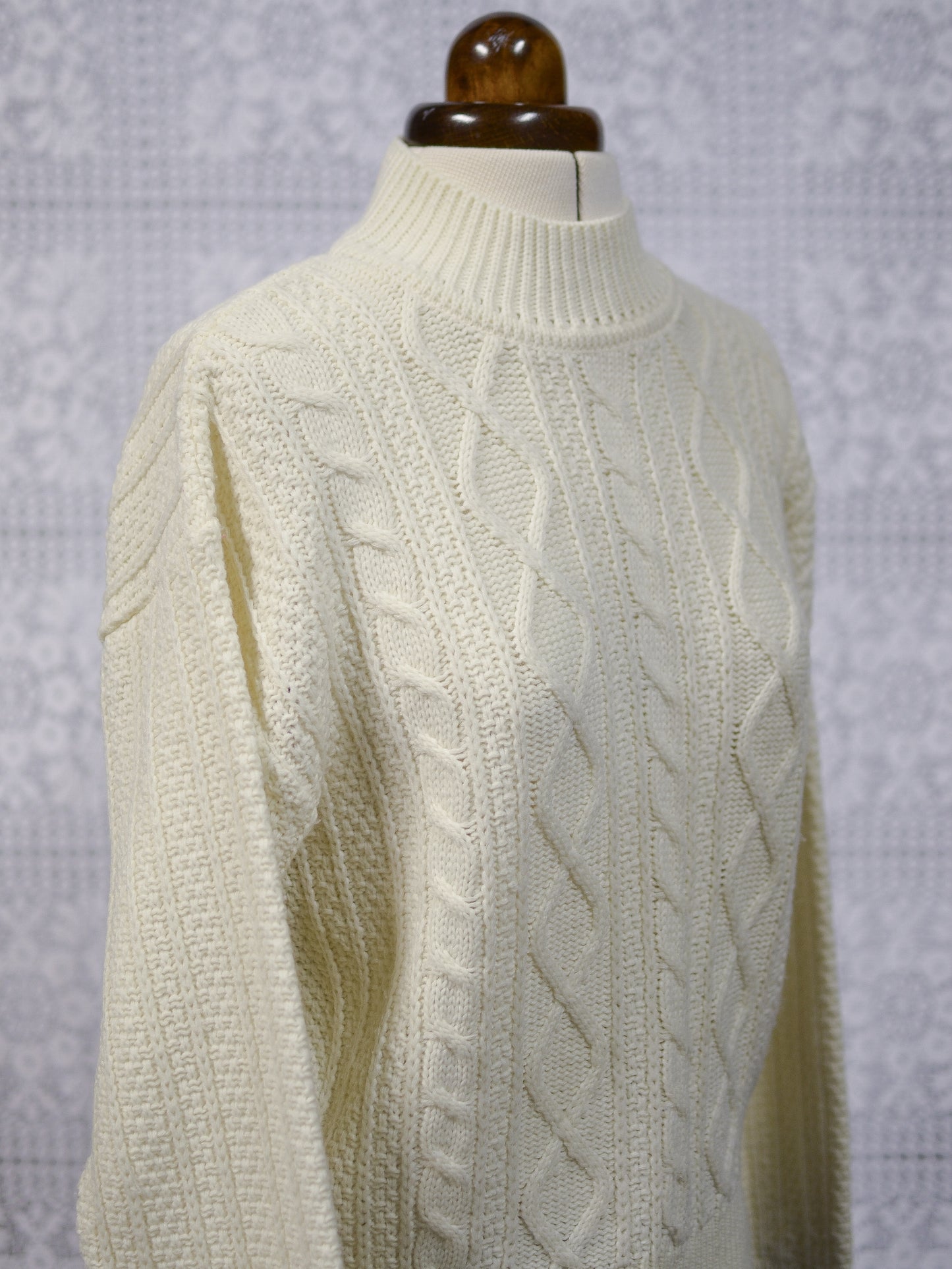 1990s St Michael cream cable knit jumper