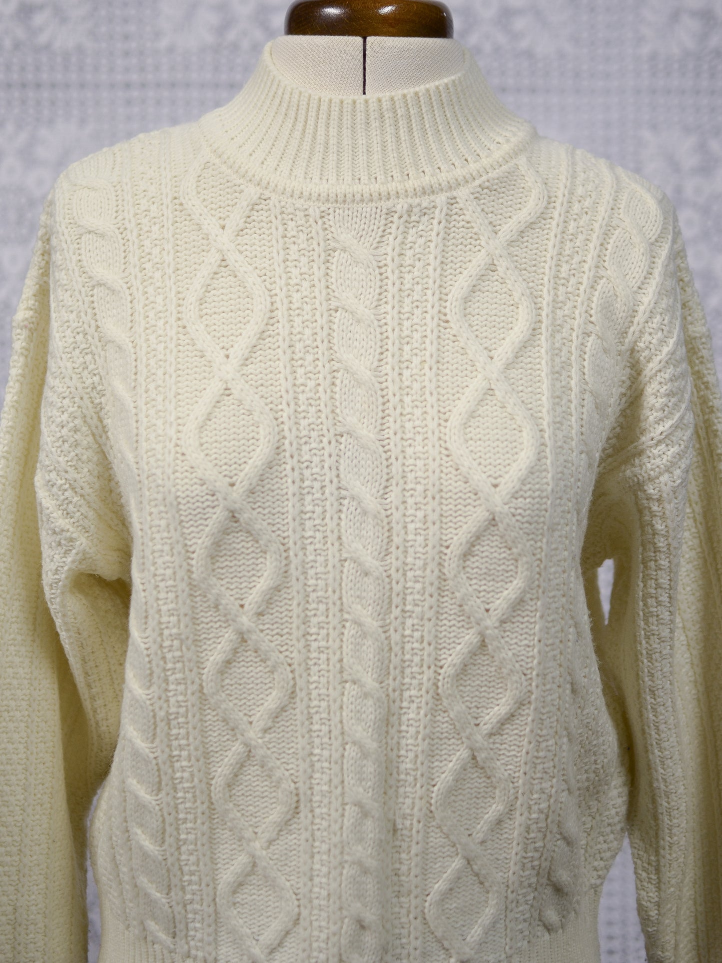 1990s St Michael cream cable knit jumper