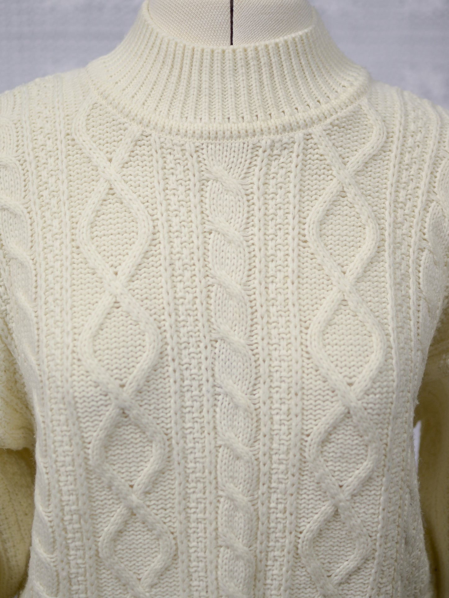 1990s St Michael cream cable knit jumper