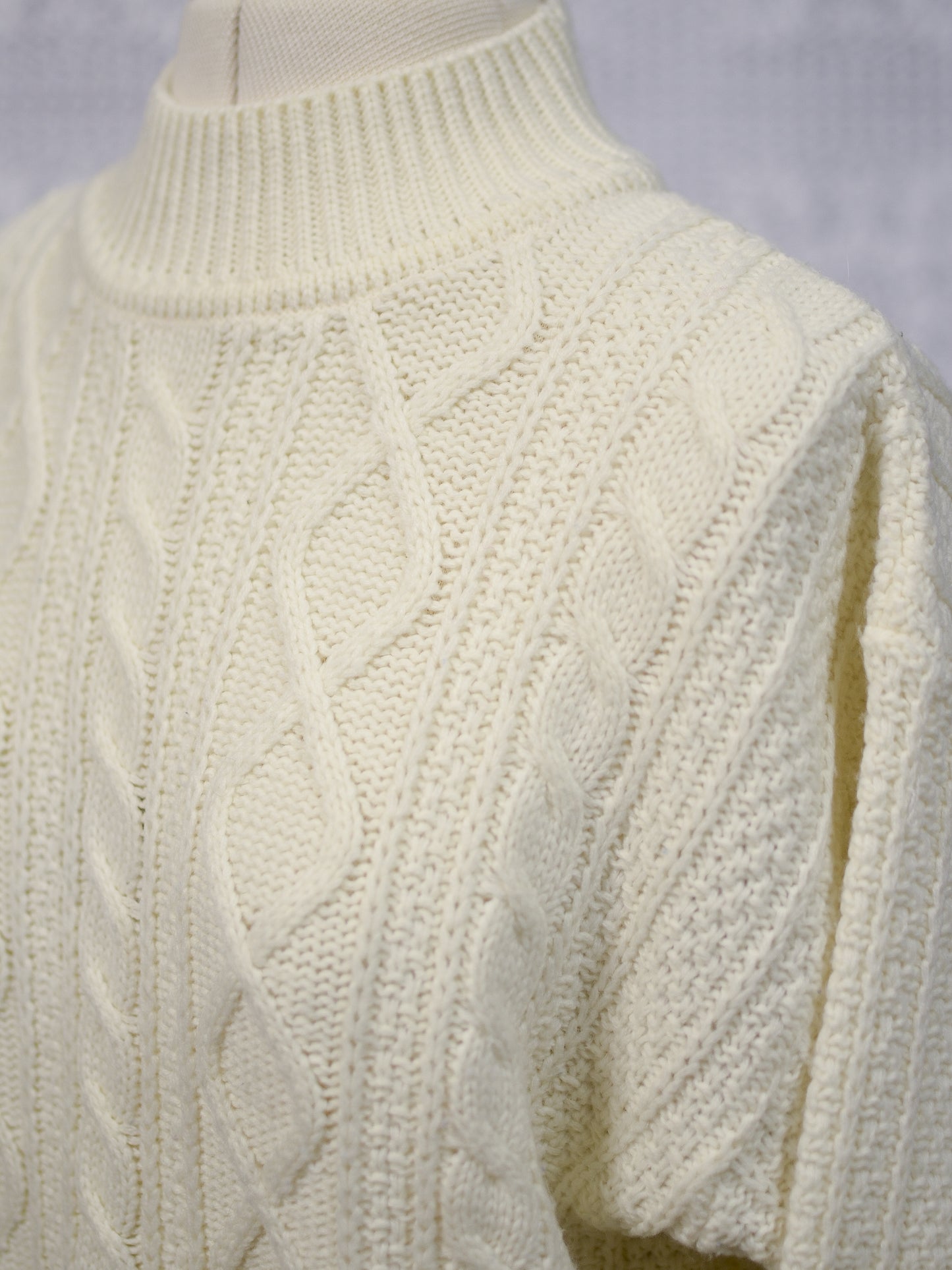1990s St Michael cream cable knit jumper