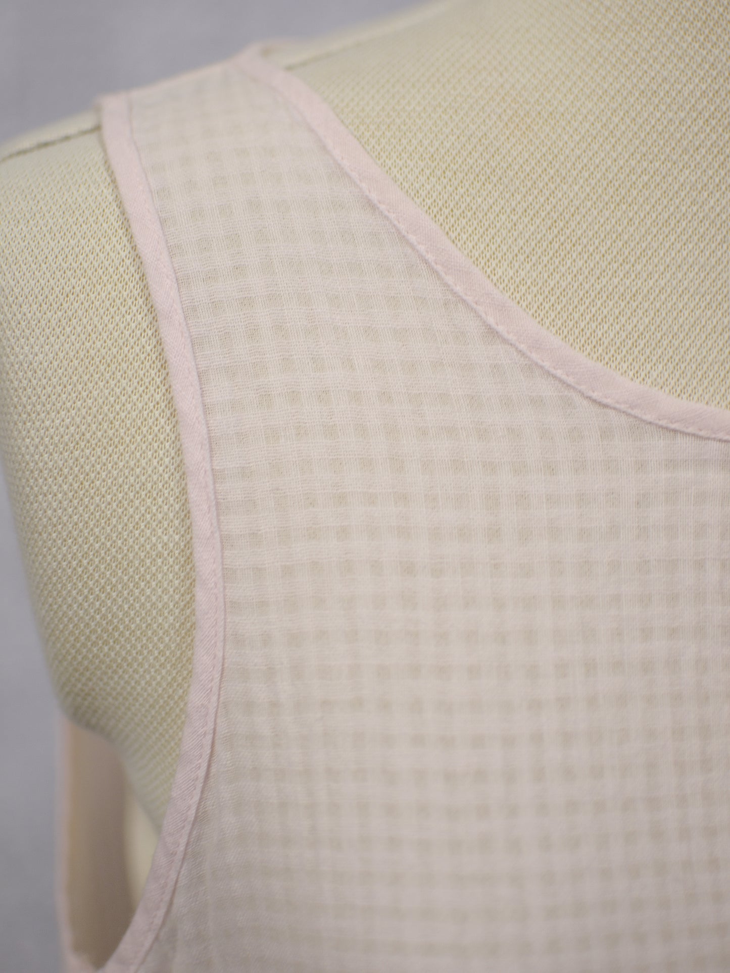 1980s St Michael light pink gingham sleeveless dress