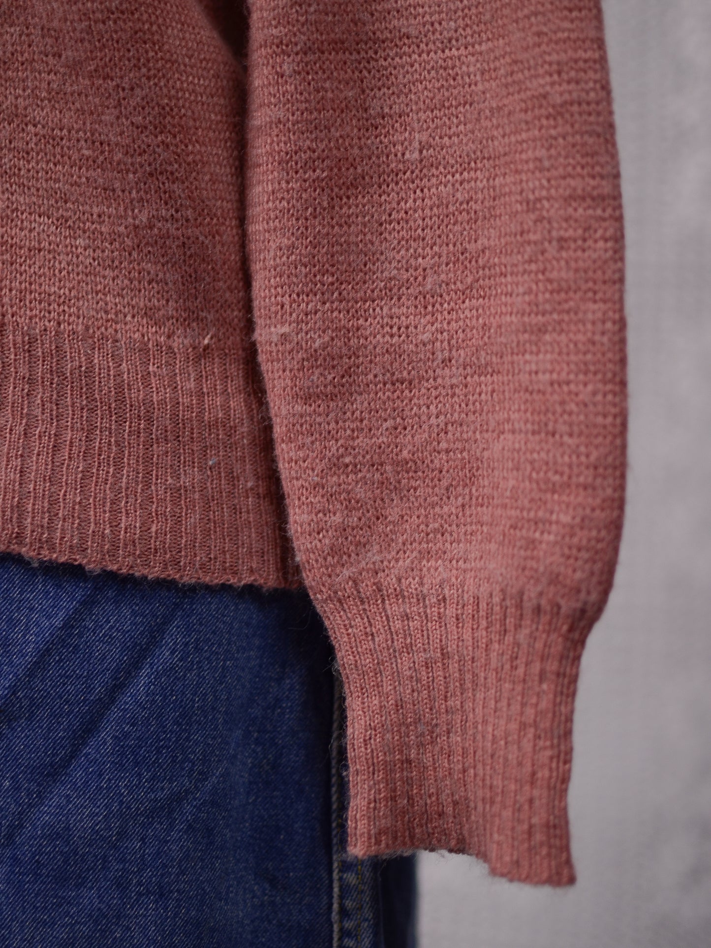 1970s St Michael pink festive christmas reindeer jumper