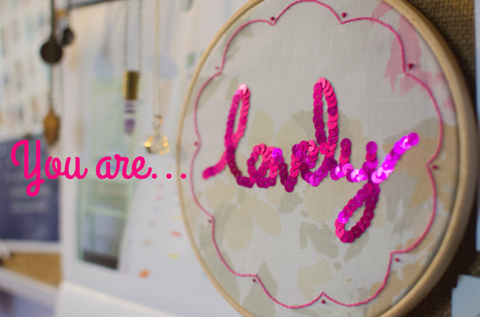 Valentines DIY: Lovely Embroidered Wall Art