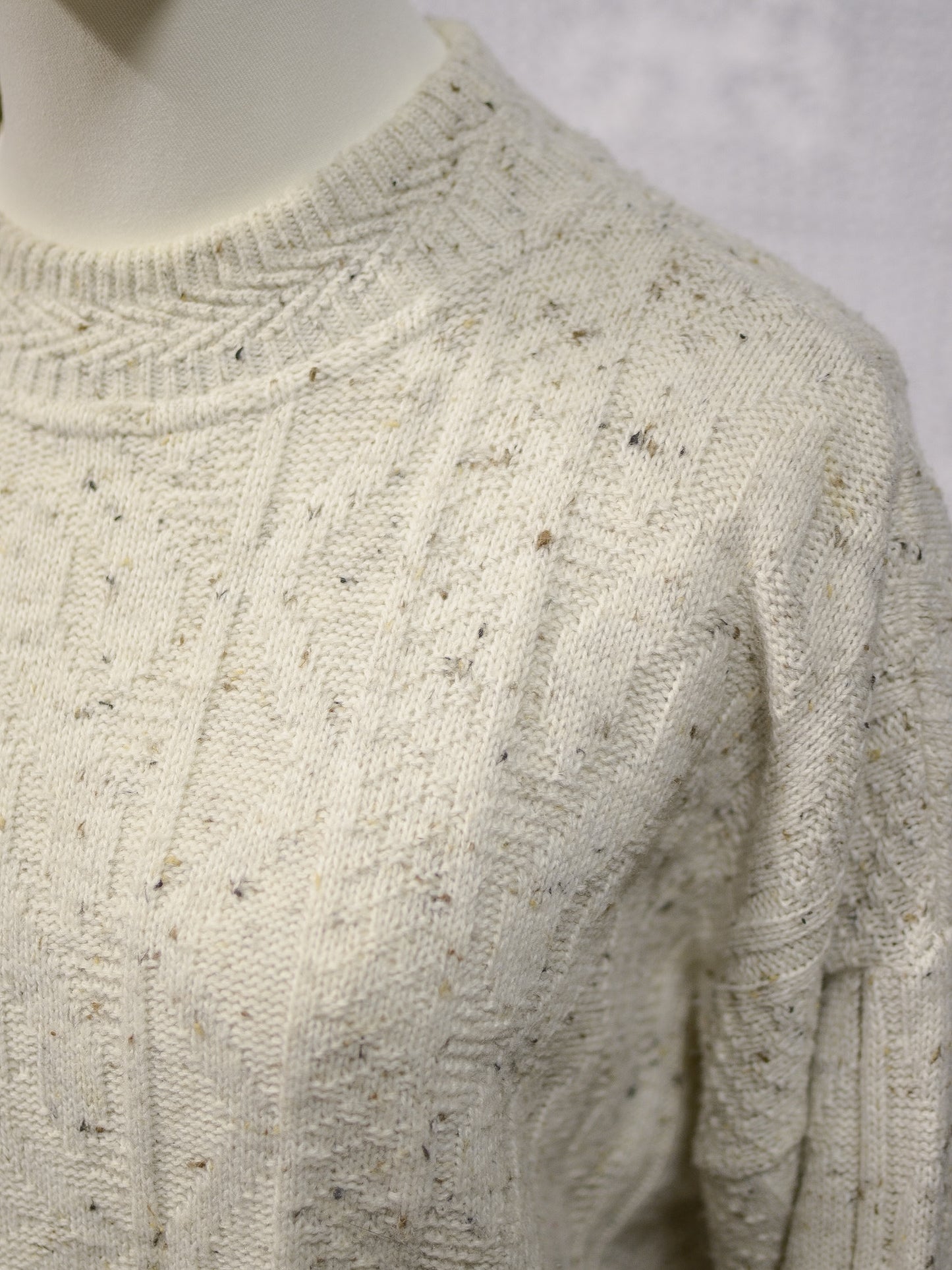 1990s C&A Oatmeal cable knit jumper