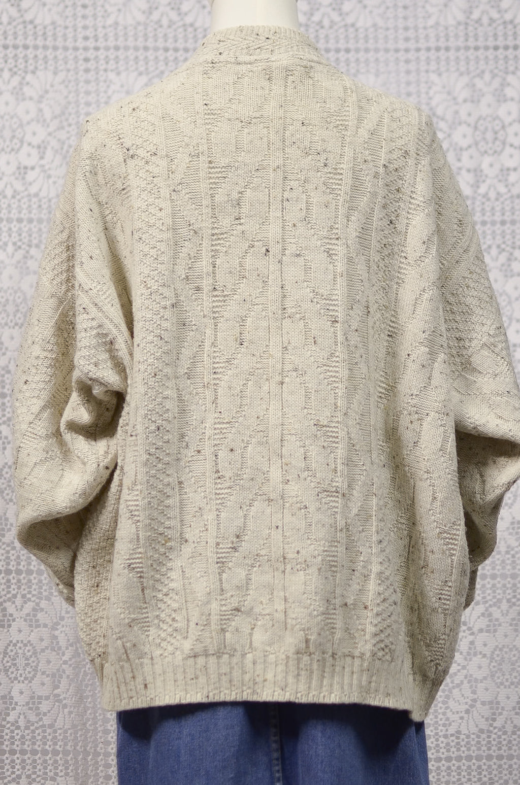 1990s C&A Oatmeal cable knit jumper